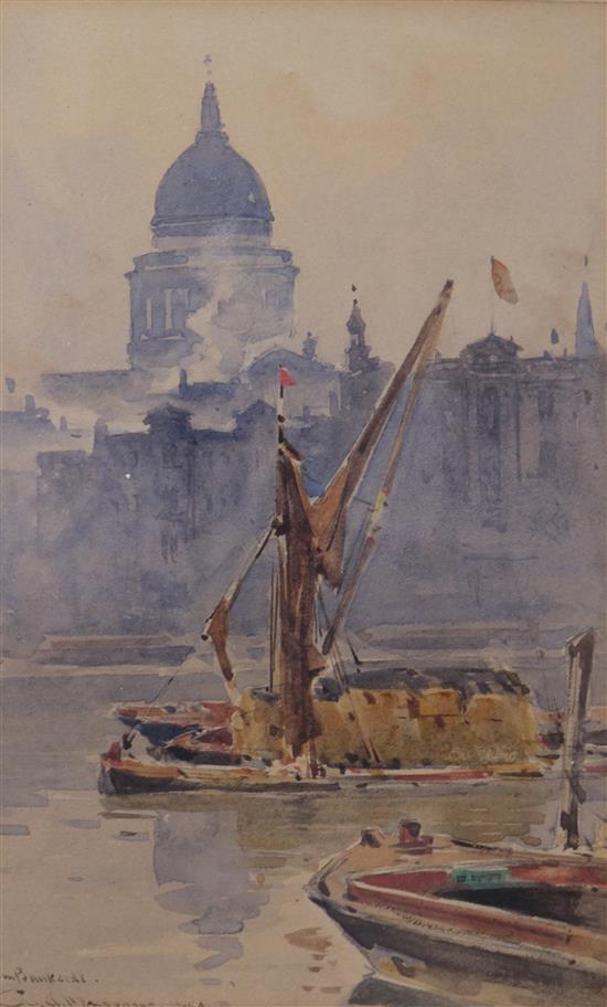 G. Alistair MacDonald (1860-1956) watercolour From Bankside, signed, inscribed and dated 1904, 16 x 10cm